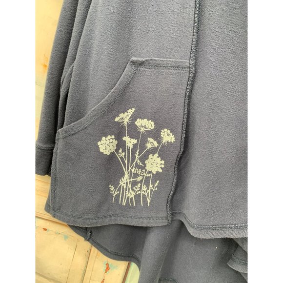 Alternative Asymmetric Open Cardigan Sweater Medium Cornflower blue with Queen A - Picture 2 of 11